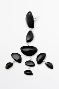 Large gemstone dangle earrings