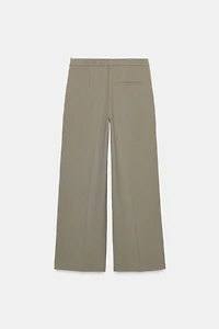 WIDE LEG PANTS WITH DOUBLE WAISTBAND