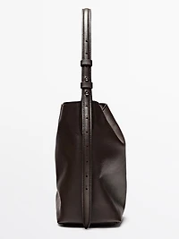 Nappa leather mini bucket bag