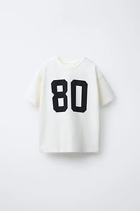 NUMBER AND TEXT PRINT T-SHIRT