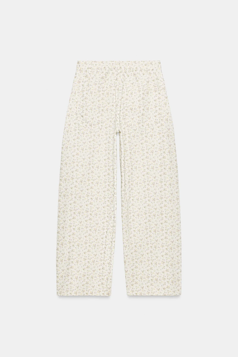 TRF PRINTED BAGGY DENIM JEANS