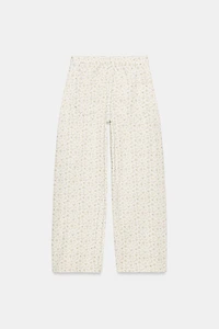 TRF PRINTED BAGGY DENIM JEANS