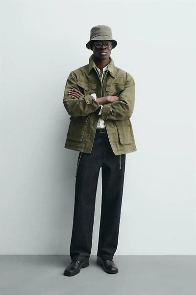 WASHED MULTI-POCKET JACKET