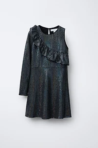 SHIMMER RUFFLED DRESS