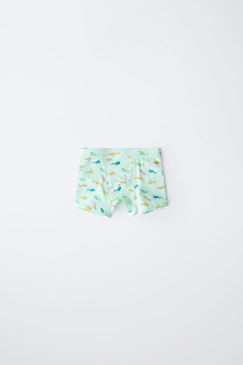 3-6 ANS/ LOT DE CINQ BOXERS REQUINS