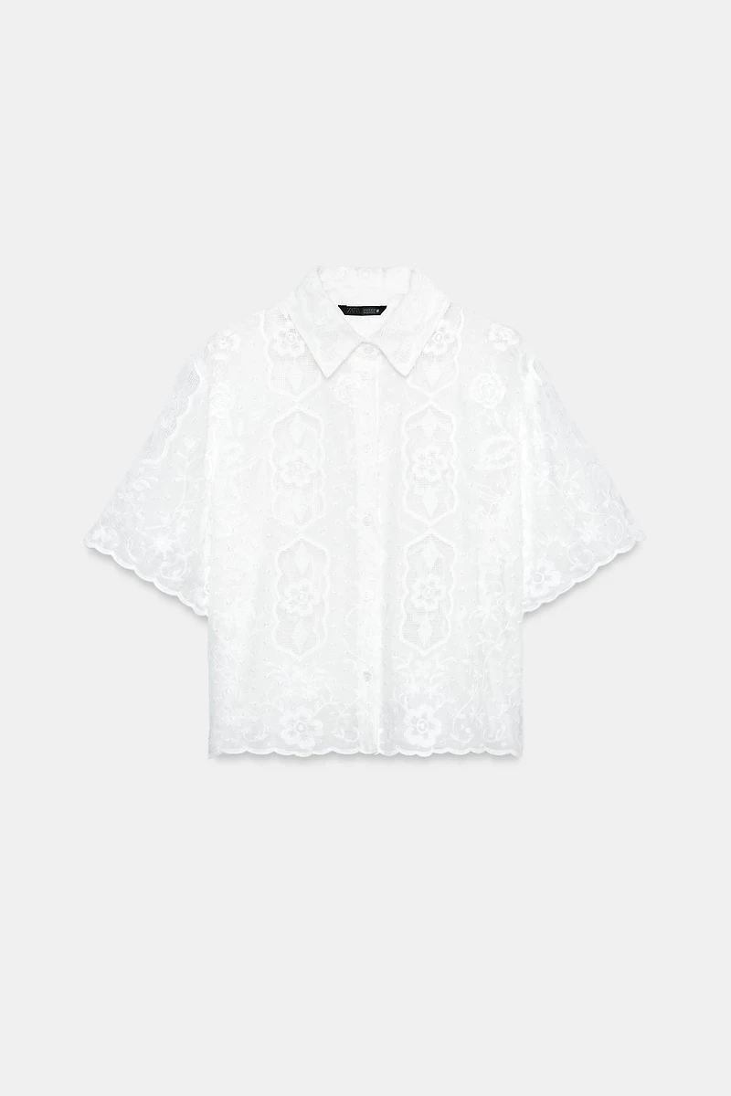 EMBROIDERED SHORT SLEEVE SHIRT