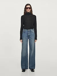 High-waist palazzo jeans
