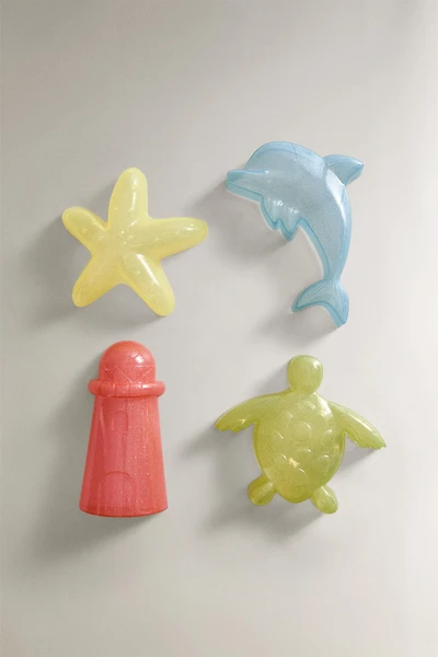 PACK OF KIDS' GLITTER BEACH MOLDS (PACK OF 4)