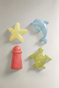 PACK OF KIDS' GLITTER BEACH MOLDS (PACK OF 4)