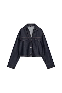 Z1975 SHORT DENIM SHIRT WITH FLAPS