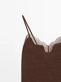 Top asymétrique lin mélangé