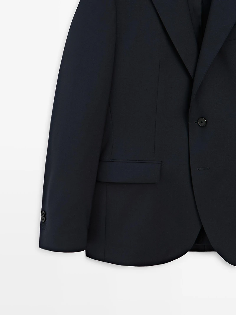 Notch lapel suit blazer