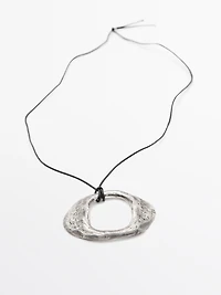 Abstract metal necklace