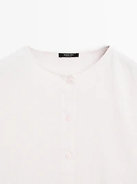 100% linen flowing shirt with buttons