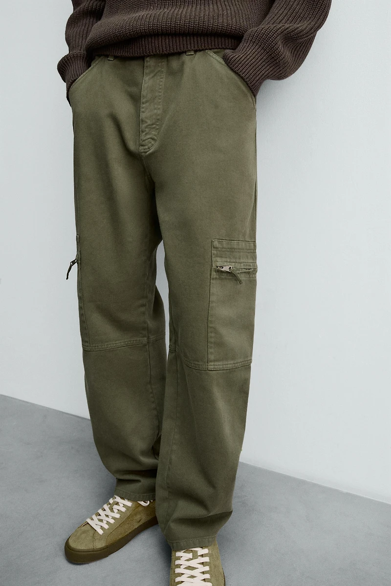 PANTALON BATTLE COUPE DÉCONTRACTÉE DÉLAVÉ