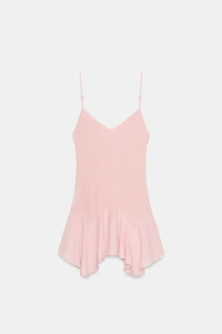 RUFFLED COMBINATION DRESS