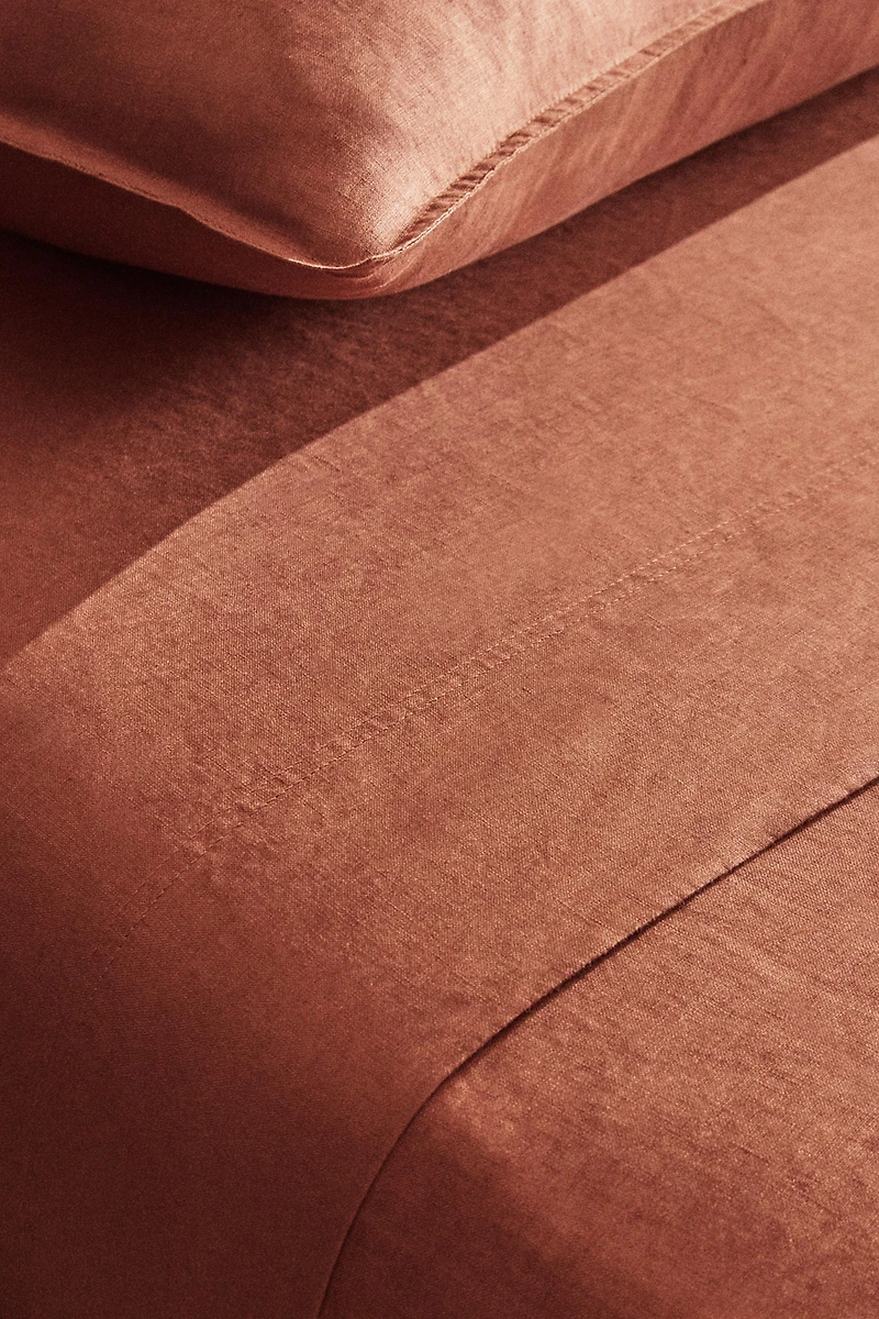 WASHED LINEN FLAT SHEET (140 GXM²)
