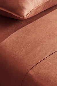 WASHED LINEN FLAT SHEET (140 GXM²)