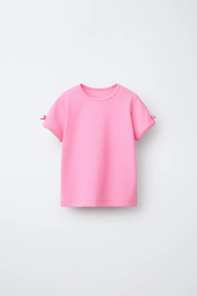 RIBBED STRIPED TIE T-SHIRT