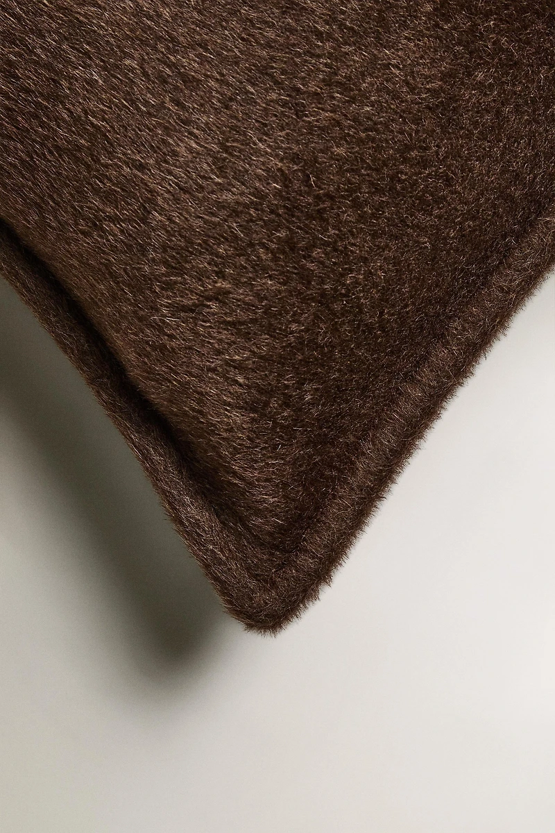 FAUX FUR THROW PILLOW COVER