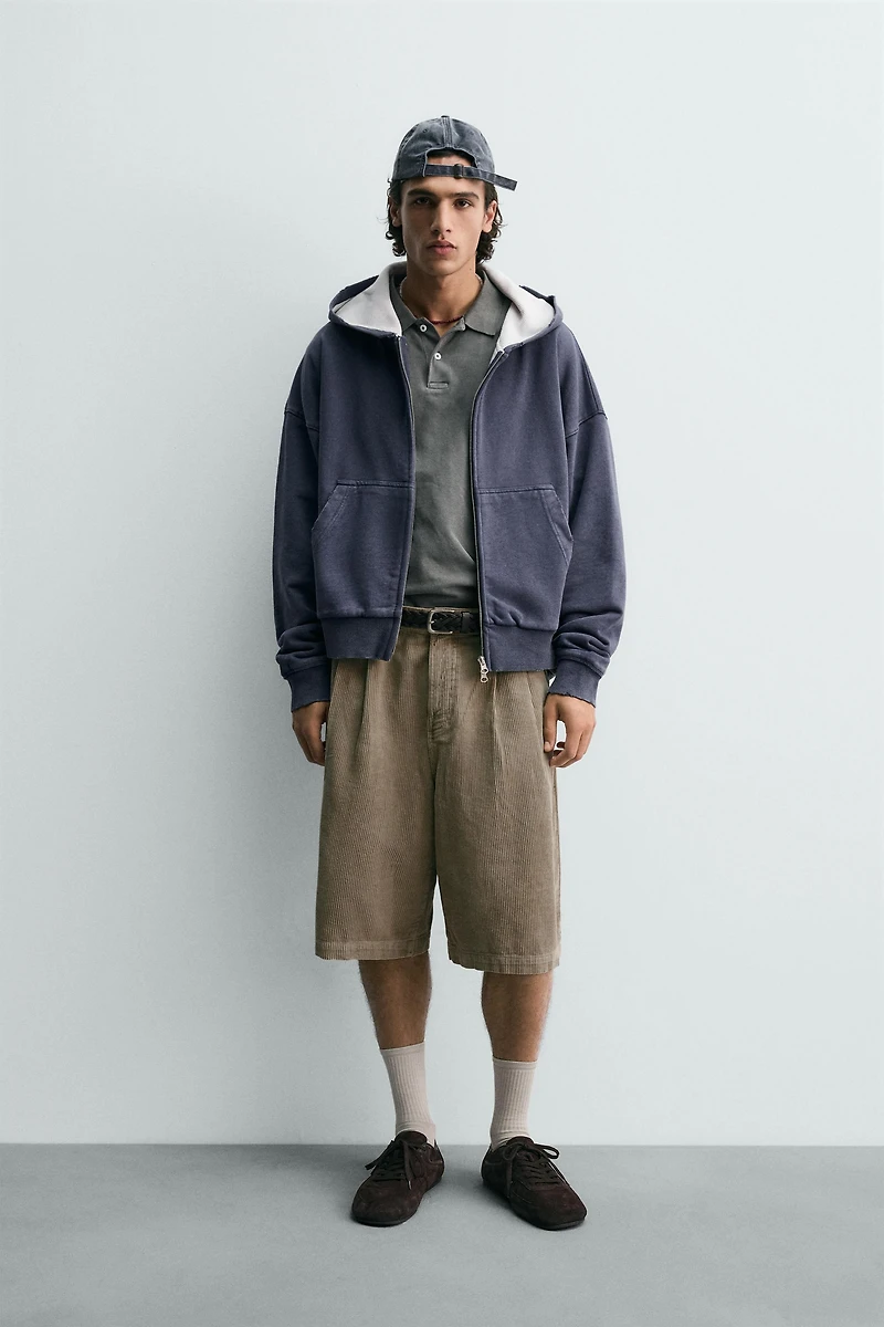 WIDE FIT CORDUROY SHORTS