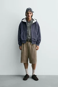 WIDE FIT CORDUROY SHORTS