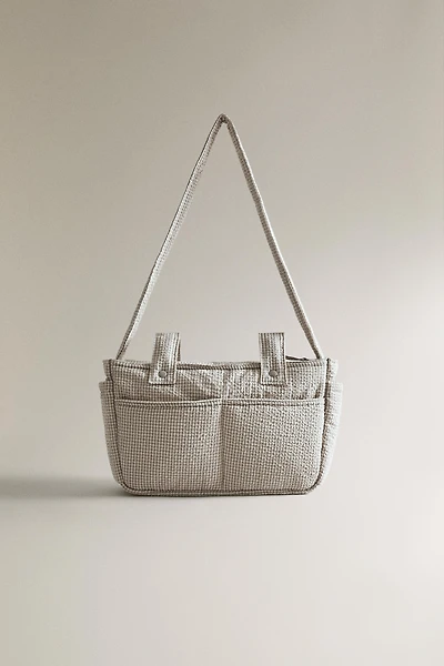 GINGHAM CHECK CLOTH DIAPER BAG