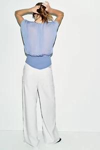 COMBINATION GEORGETTE TOP