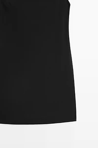 Boat neck mini dress