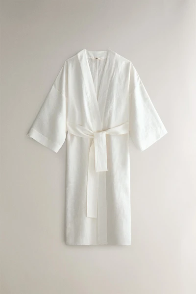 LINEN ROBE WITH BELT