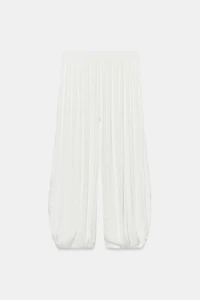 PLEATED SATIN PANTS