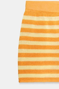 STRIPED KNIT SHORTS