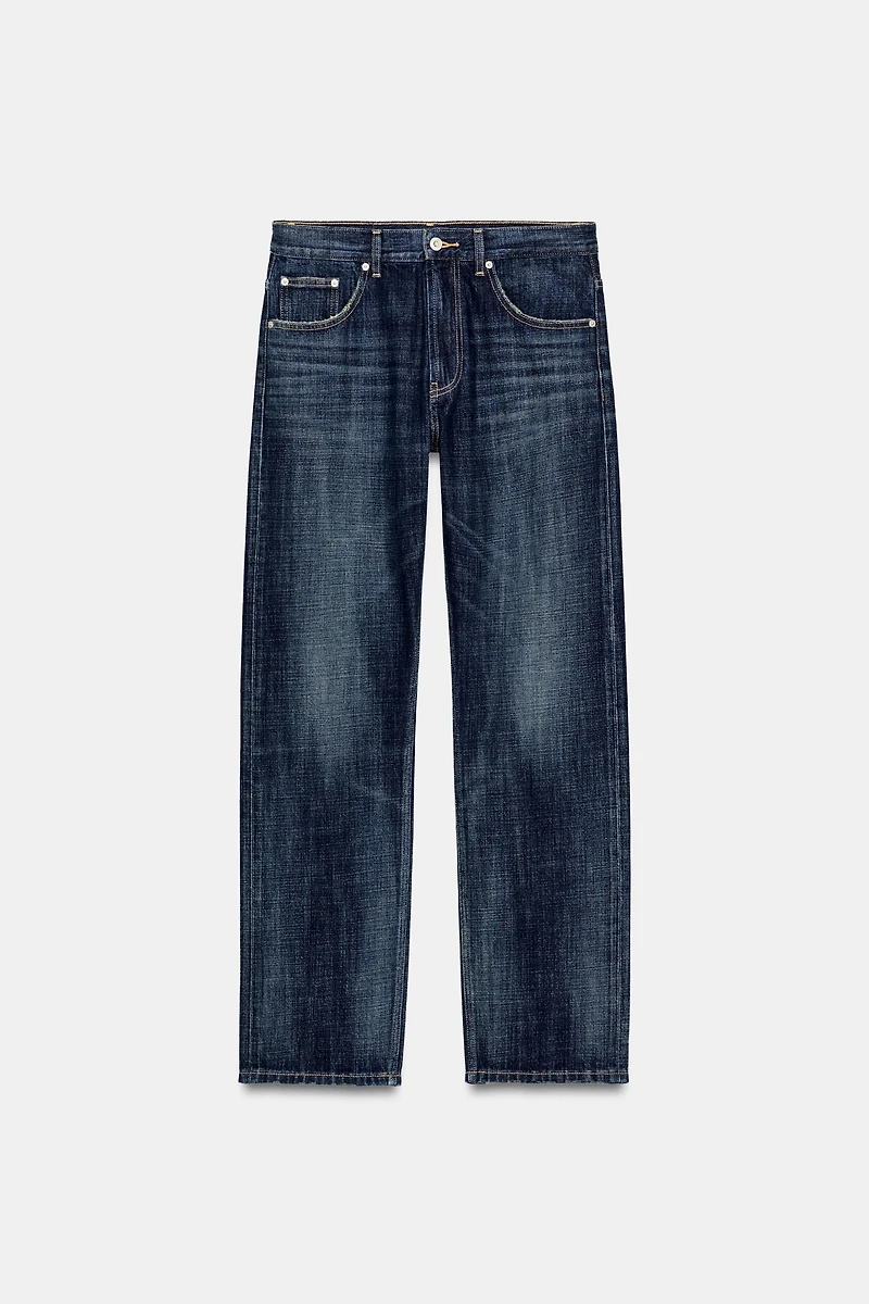 TRF LOW WAIST BAGGY TAPERED JEANS