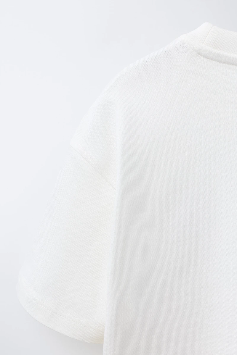 HEAVYWEIGHT EMBROIDERED TEXT T-SHIRT