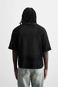 KNIT LACE T-SHIRT