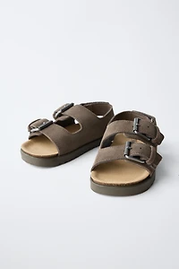 LEATHER BUCKLE SANDALS