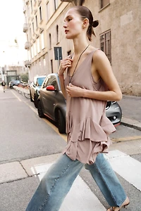 RUFFLED SHORT DRESS