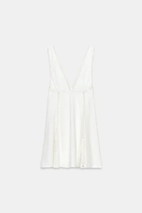 LACE GODET MINI DRESS