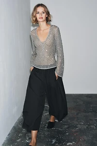 BEADED CROCHET TOP