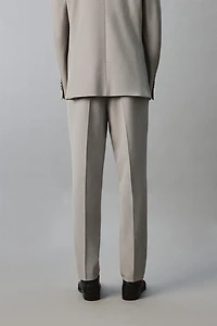 REGULAR FIT TEXTURED SUIT PANTS