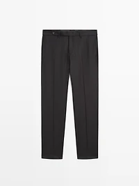 100% wool flannel trousers