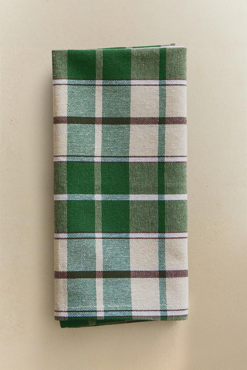 LOT DE SERVIETTES DE TABLE EN FIL TEINTÉ (LOT DE 2)