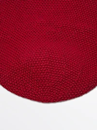 Wool blend knit beanie