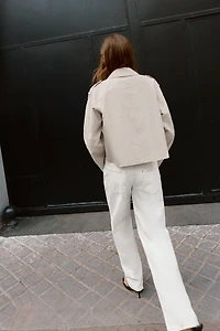 CROPPED DOUBLE BREASTED TRENCH