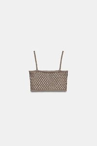 CROPPED CABLE KNIT TOP