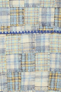 BLOUSON RELAXED FIT PATCHWORK À CARREAUX