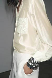 ZW COLLECTION EMBROIDERED POCKET SHIRT
