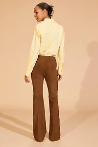 LIMITED EDITION SUEDE FLARE PANTS