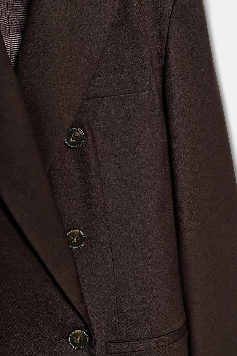 DOUBLE BREASTED BLAZER WITH SHOULDER PADS