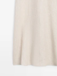 Lightweight short sleeve linen midi dress